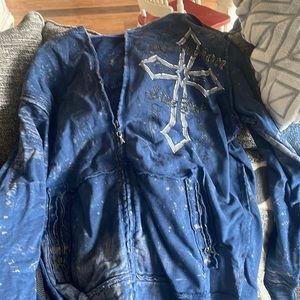 Affliction heavy hoodie